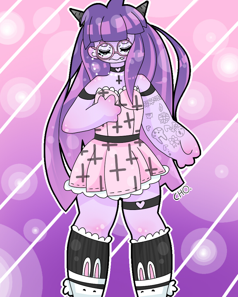 Thicc Angel Goth Demon Princess